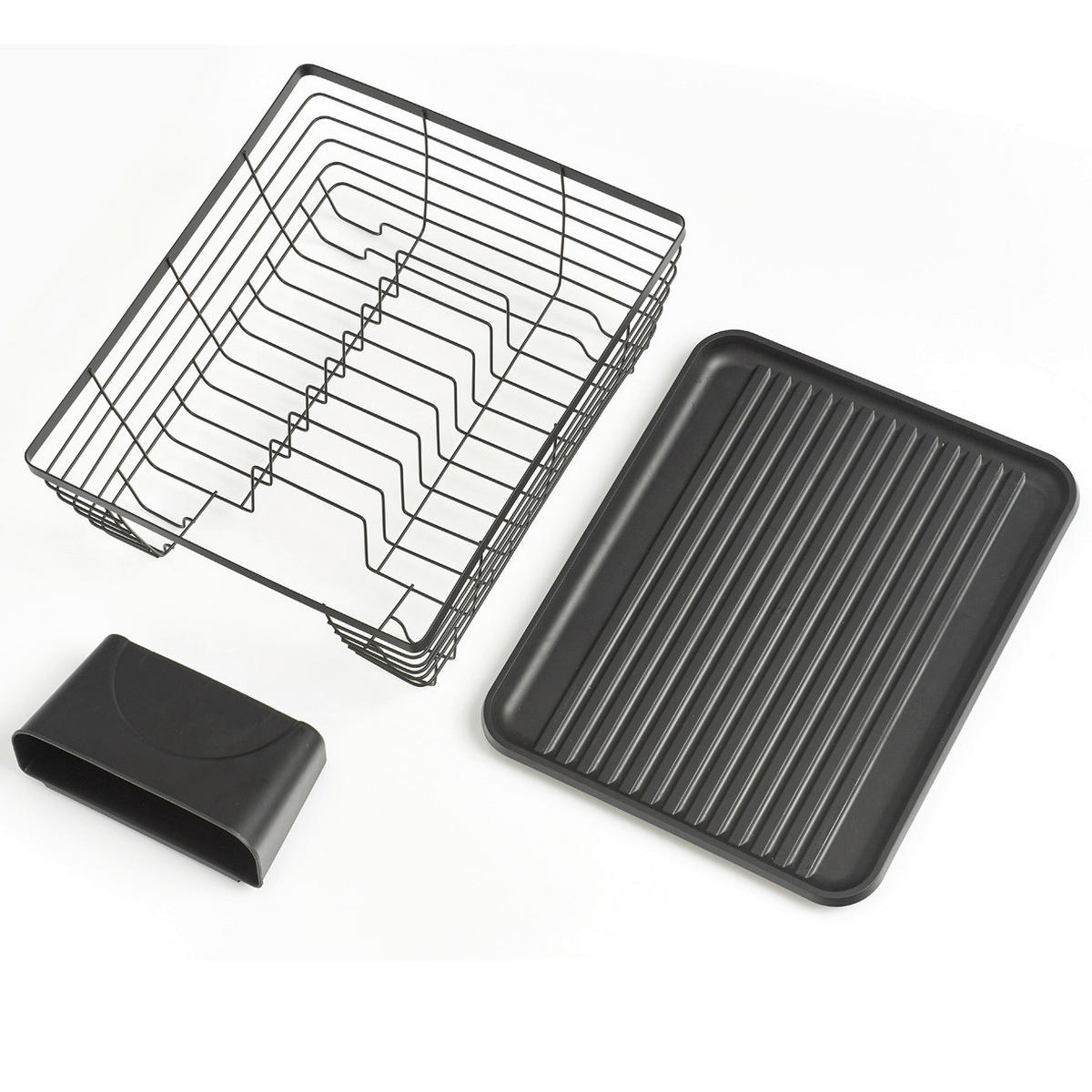 Zeller Geschirrabtropfständer schwarz Metall B/H/L: ca. 30,5x14,5x37 cm Geschirrabtropfständer - schwarz (37,00/30,50/14,50cm) - Zeller
