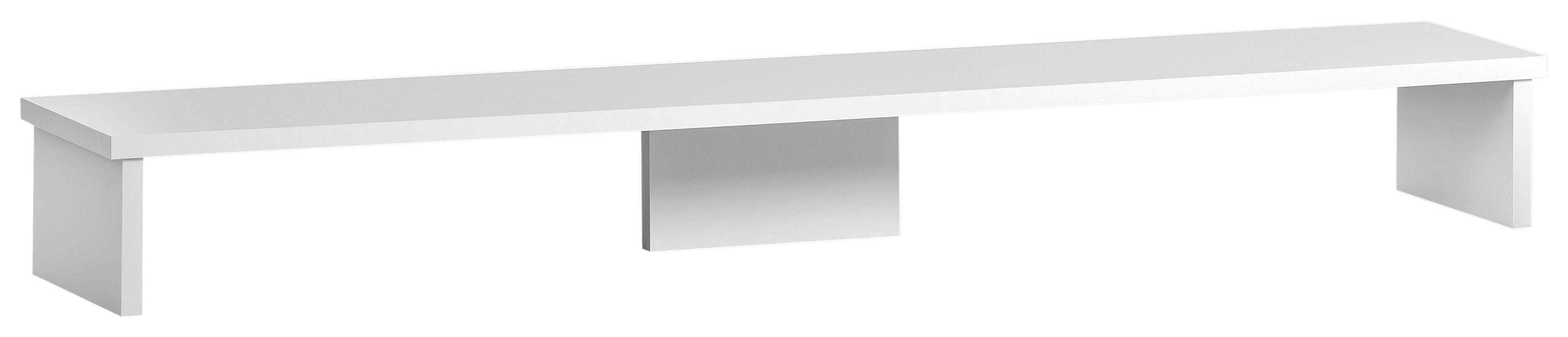 Monitoraufsatz Niels weiß perlweiß Optik B/H/T: ca. 110x12,7x20 cm Niels - weiß (110,00/12,70/20,00cm) - Möbelpartner