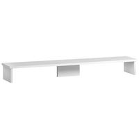 Monitoraufsatz Niels weiß perlweiß Optik B/H/T: ca. 110x12,7x20 cm Niels - weiß (110,00/12,70/20,00cm) - Möbelpartner