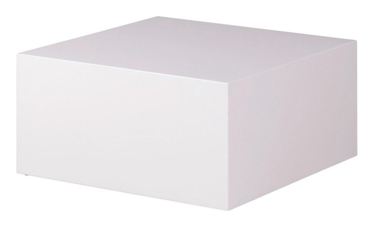 Couchtisch weiß Lack Hochglanz B/H/T: ca. 60x30x60 cm Monobloc Couchtisch - weiß (60,00/30,00/60,00cm) - Wohnling