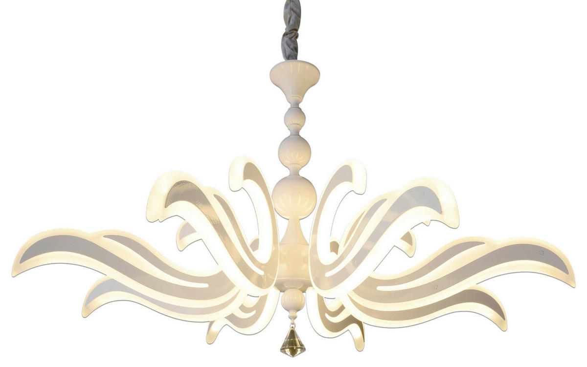 Näve Leuchten Pendelleuchte 6081323 weiß Metall Kunststoff B/H/T: ca. 66x120x66 cm null 1 Brennstellen Ludwig - weiß (66,00/120,00/66,00cm) - Näve Leuchten