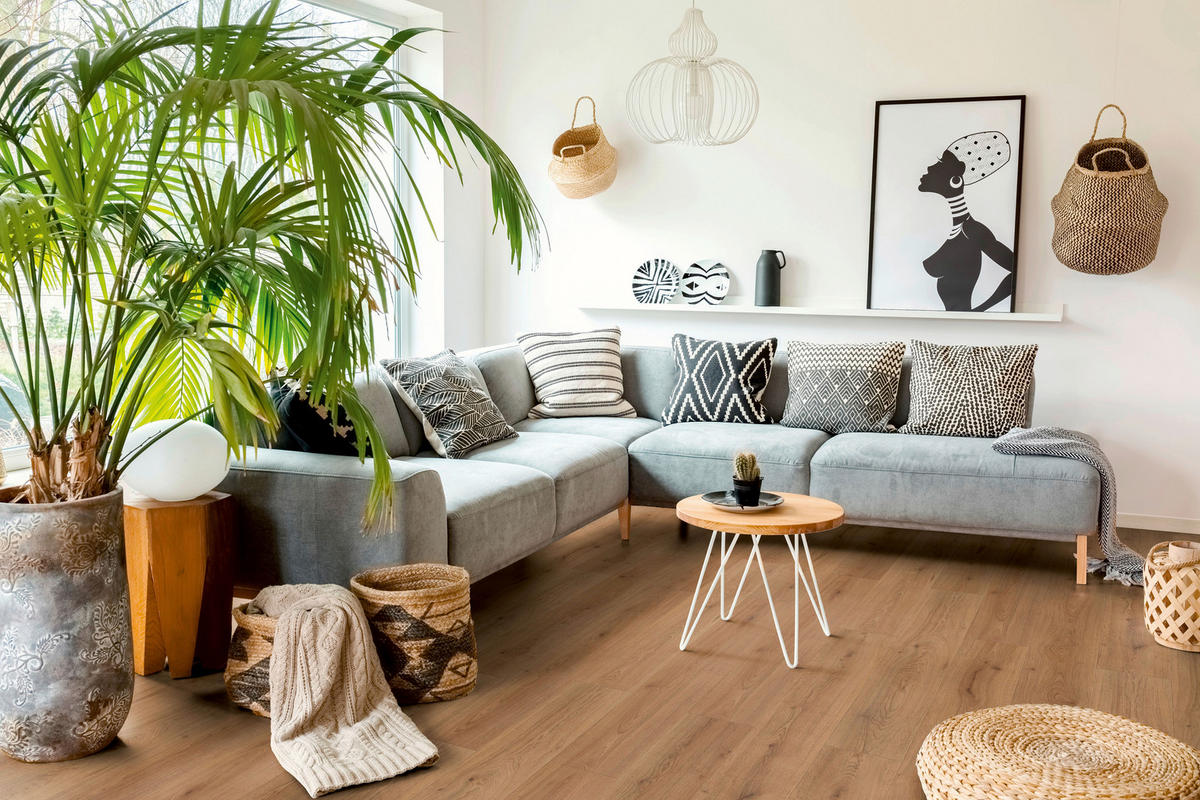 Superior Laminatboden Advanced ca. 2,131 m² im Paket  B/L: ca. 19,3x138 cm pro Paket Advanced ca. 2,131 m² im Paket - natur (19,30/138,00cm) - Superior