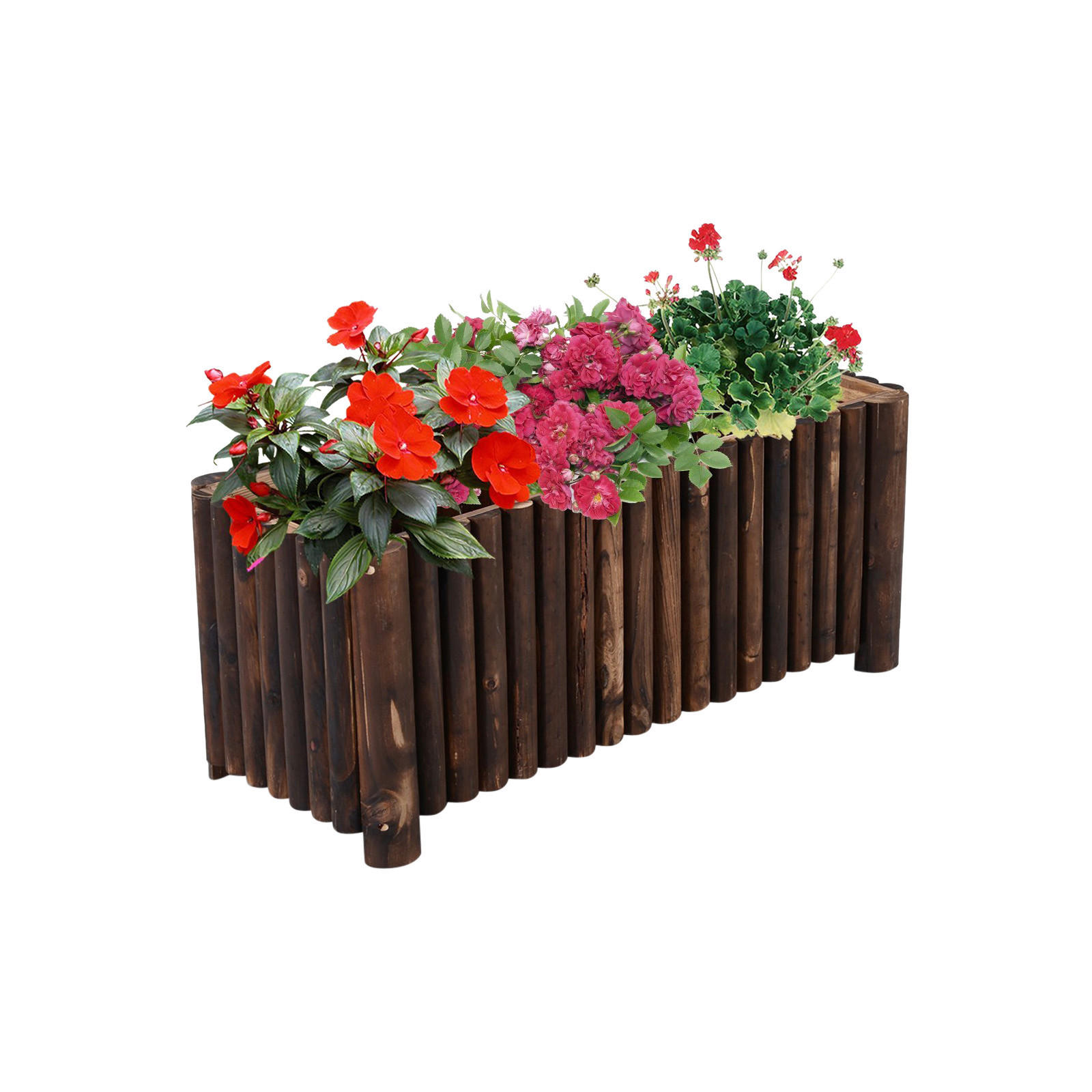 Outsunny Blumenkasten Blumenkasten - natur (100,00/40,00/40,00cm) - Outsunny
