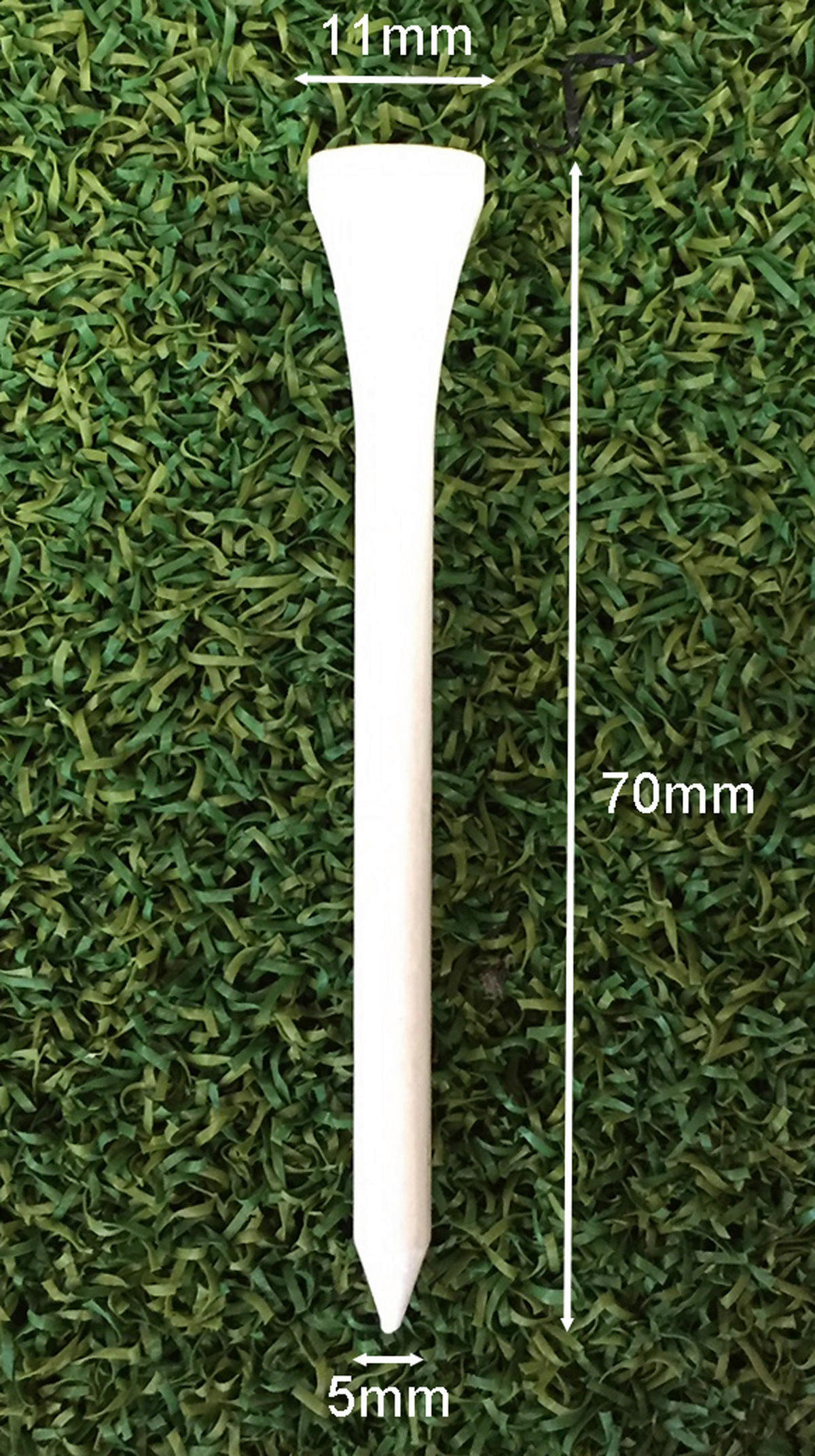 Grasekamp Golf Tees 500 Stück weiß Bambus B/H/L: ca. 0,5x70x70 cm 500 Stück - weiß (70,00/0,50/70,00cm) - Grasekamp