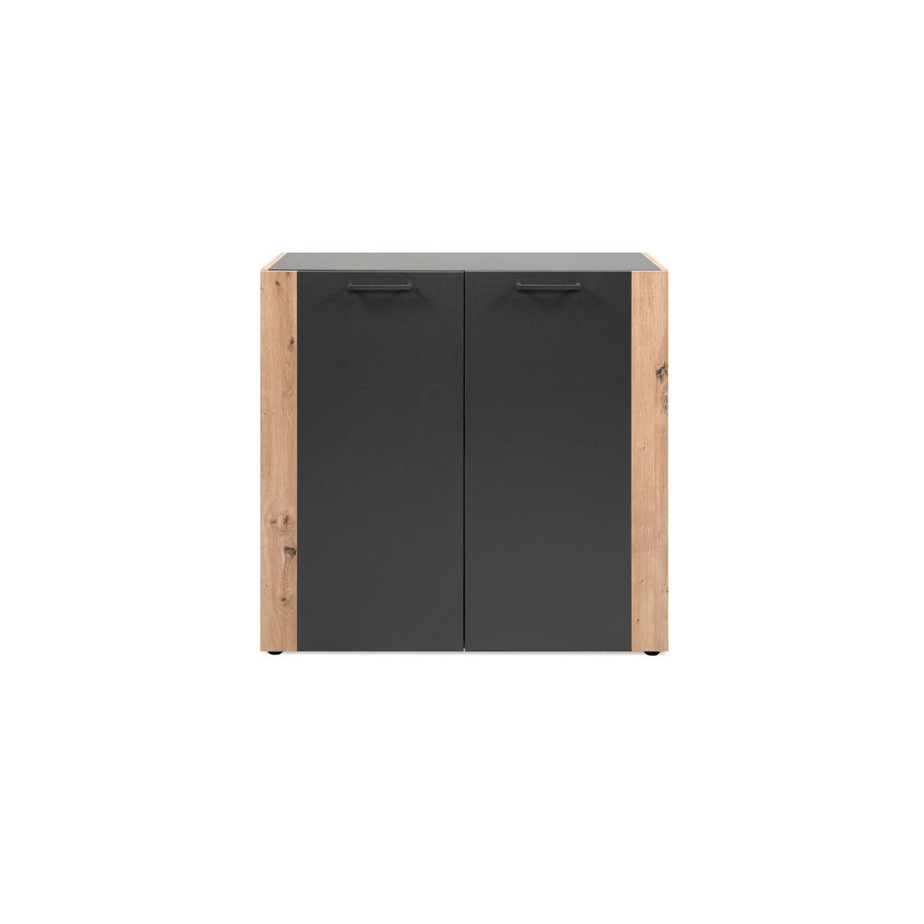 Thumbnail - Kommode Cento anthrazit Eiche Artisan Oak Nachbildung B/H/T: ca. 89x83x35 cm