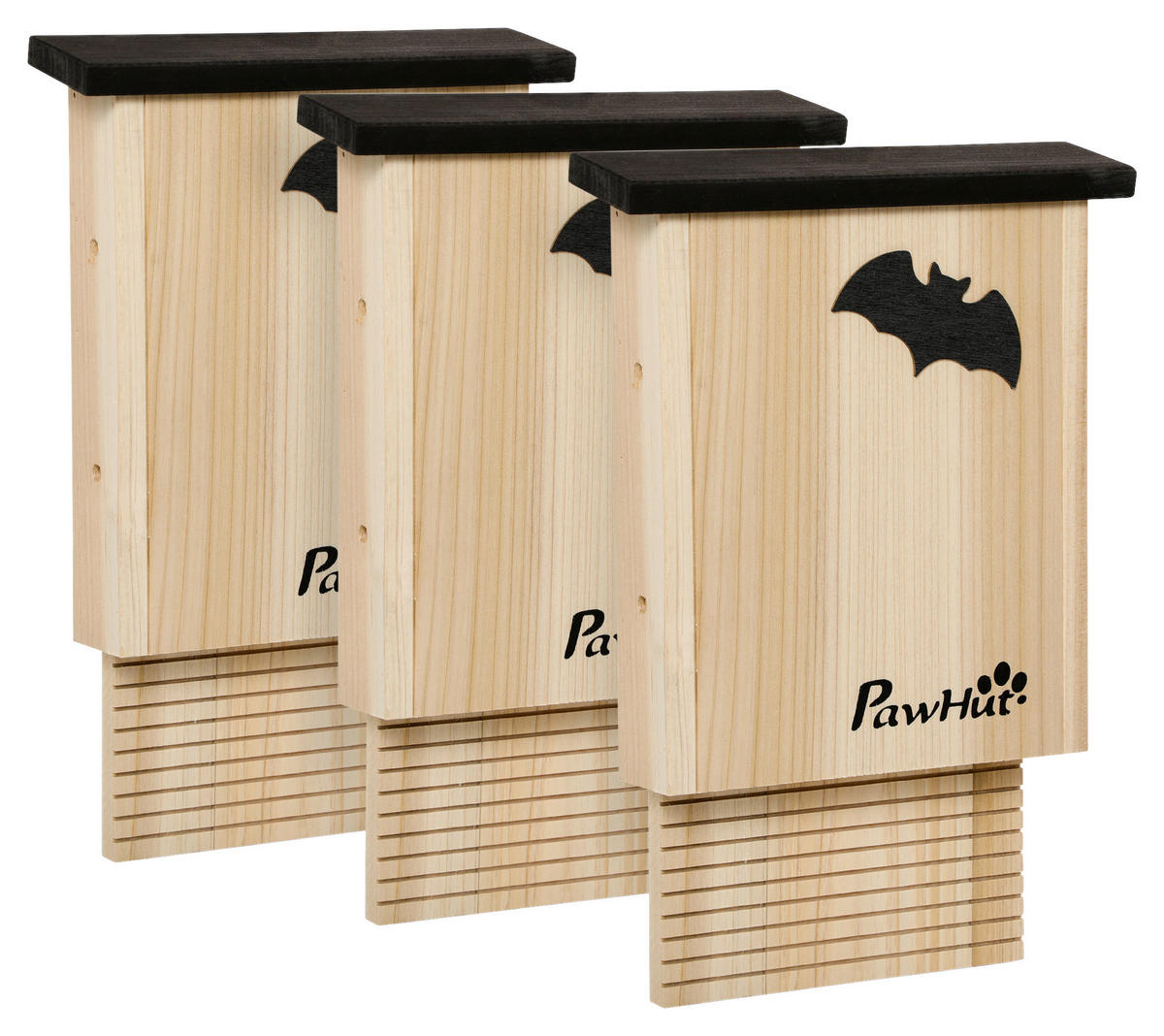 PawHut Tier-Zubehör natur Holz B/H/L: ca. 6x25x37,5 cm Fledermauskasten - natur (37,50/6,00/25,00cm) - PawHut