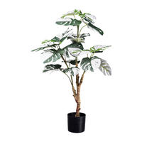 Kunstpflanze Monstera Deliciosa Variegata weiß Kunststoff B/H/L: ca. 21x85x21 cm Monstera Deliciosa Variegata - weiß/grün (21,00/21,00/85,00cm)