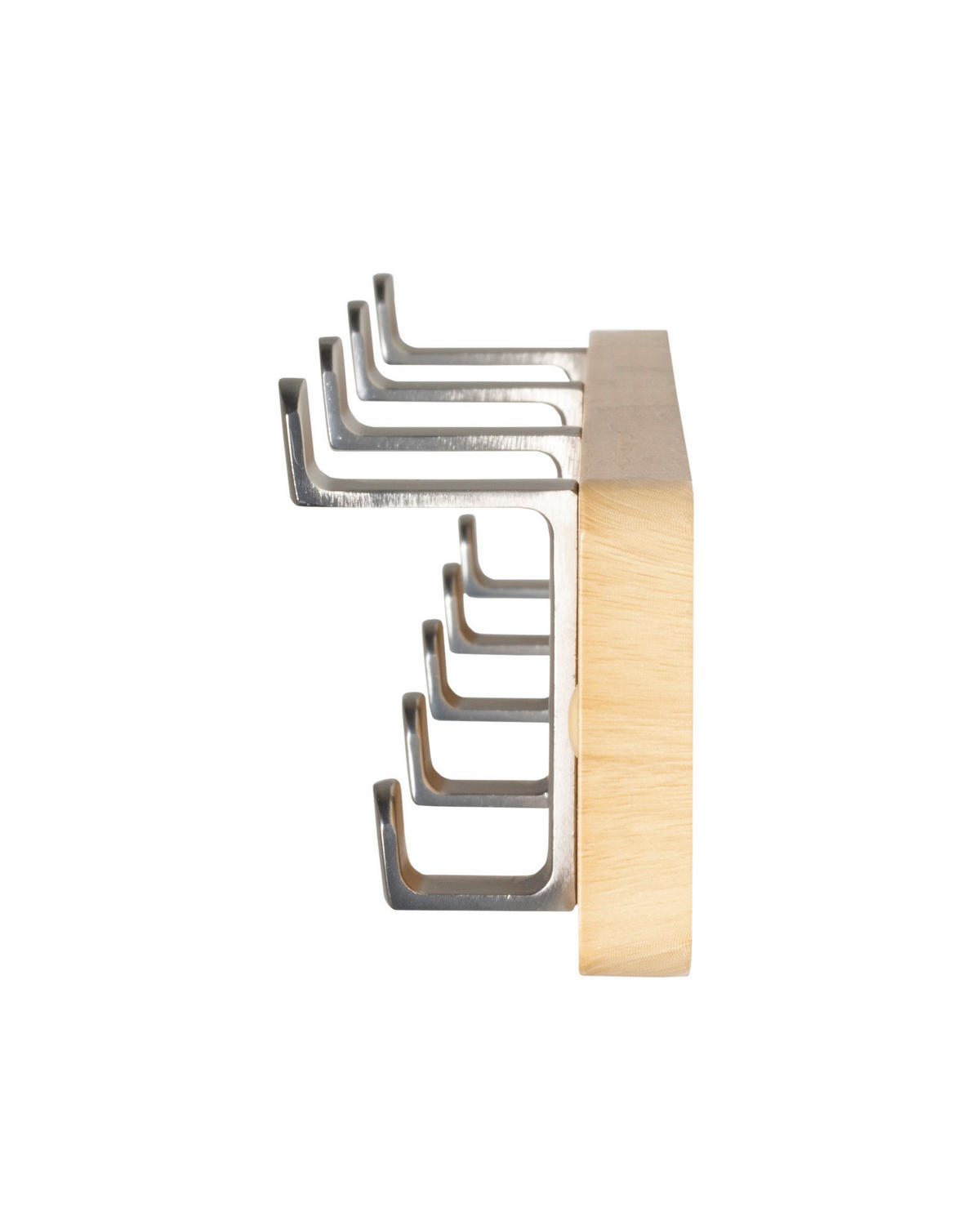 Garderobenleiste  Eiche hell Nachbildung Edelstahl Optik B/H/T: ca. 45x7x6 cm Freddy_4_Garderobenleiste_55600 - Eiche (45,00/7,00/6,00cm)