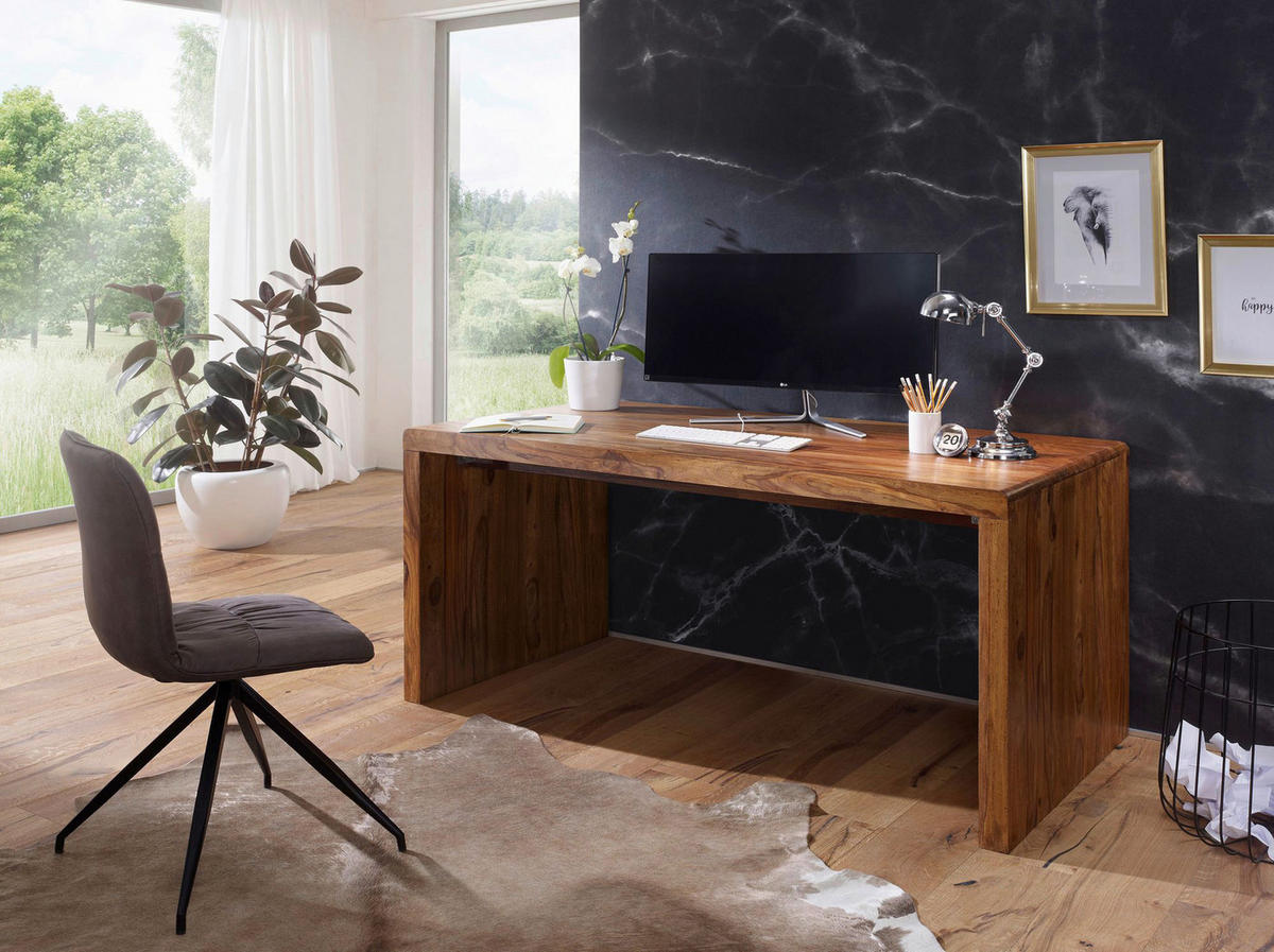 Schreibtisch natur B/H/T: ca. 180x76x90 cm Schreibtisch - natur (180,00/76,00/90,00cm) - Wohnling