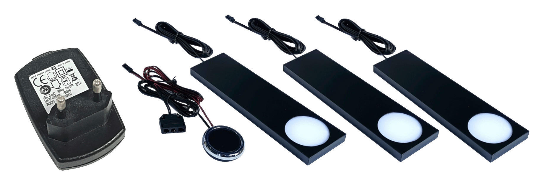 HÖLSCHER LED-Unterbauleuchte 311923 schwarz Aluminium B/H/T: ca. 7x0,4x19 cm 311923 - schwarz (7,00/0,40/19,00cm) - Hölscher