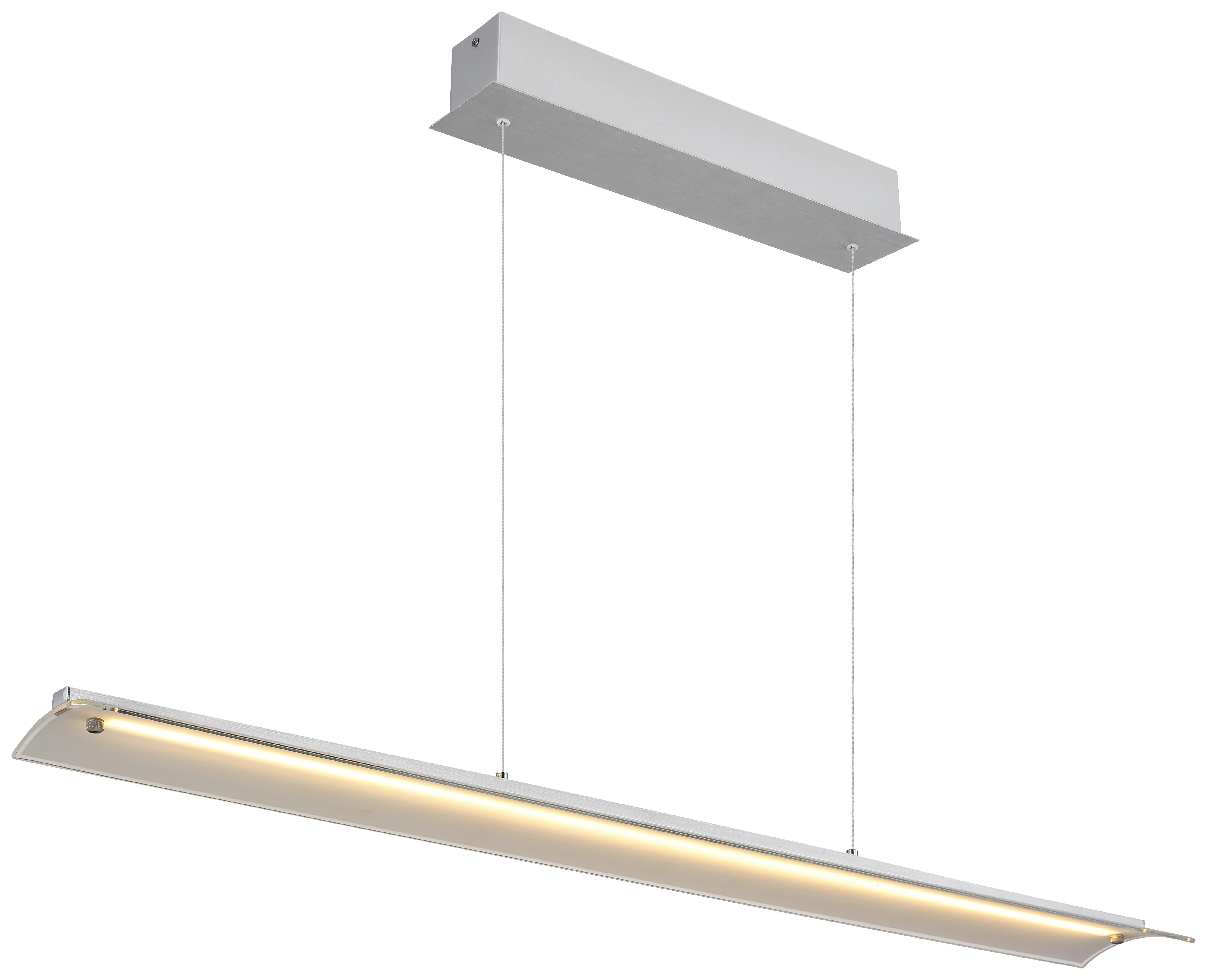 GLOBO LED-Pendelleuchte transparent silber Glas Aluminium B/H/T: ca. 12x150x100 cm MURIELLA - transparent/silber (12,00/150,00/100,00cm) - GLOBO