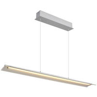 GLOBO LED-Pendelleuchte transparent silber Glas Aluminium B/H/T: ca. 12x150x100 cm MURIELLA - transparent/silber (12,00/150,00/100,00cm) - GLOBO