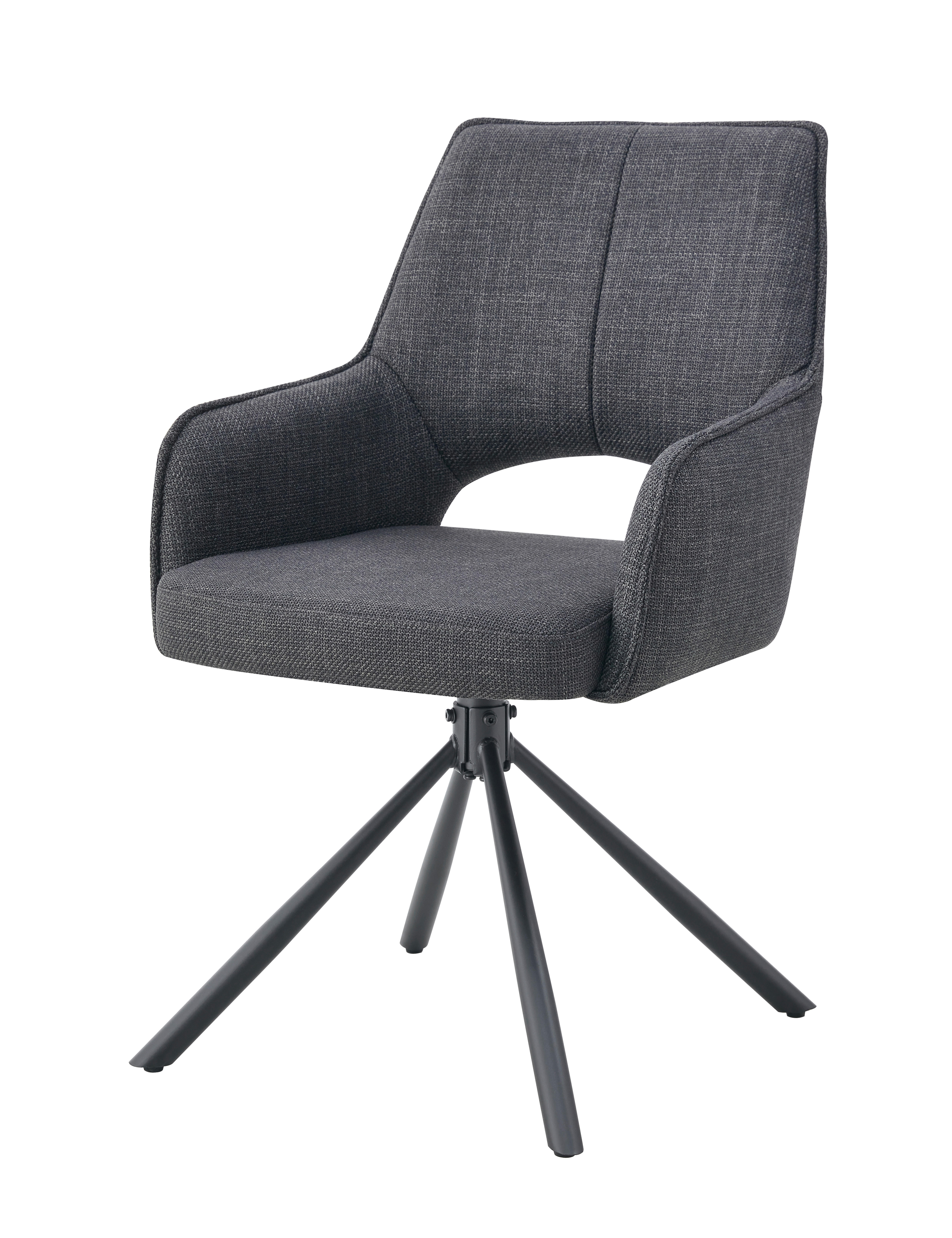 Drehstuhl JANA, 2er Set anthrazit schwarz B/H/T: ca. 57x91x64 cm JANA, 2er Set - schwarz/anthrazit (57,00/91,00/64,00cm) - xonox.home