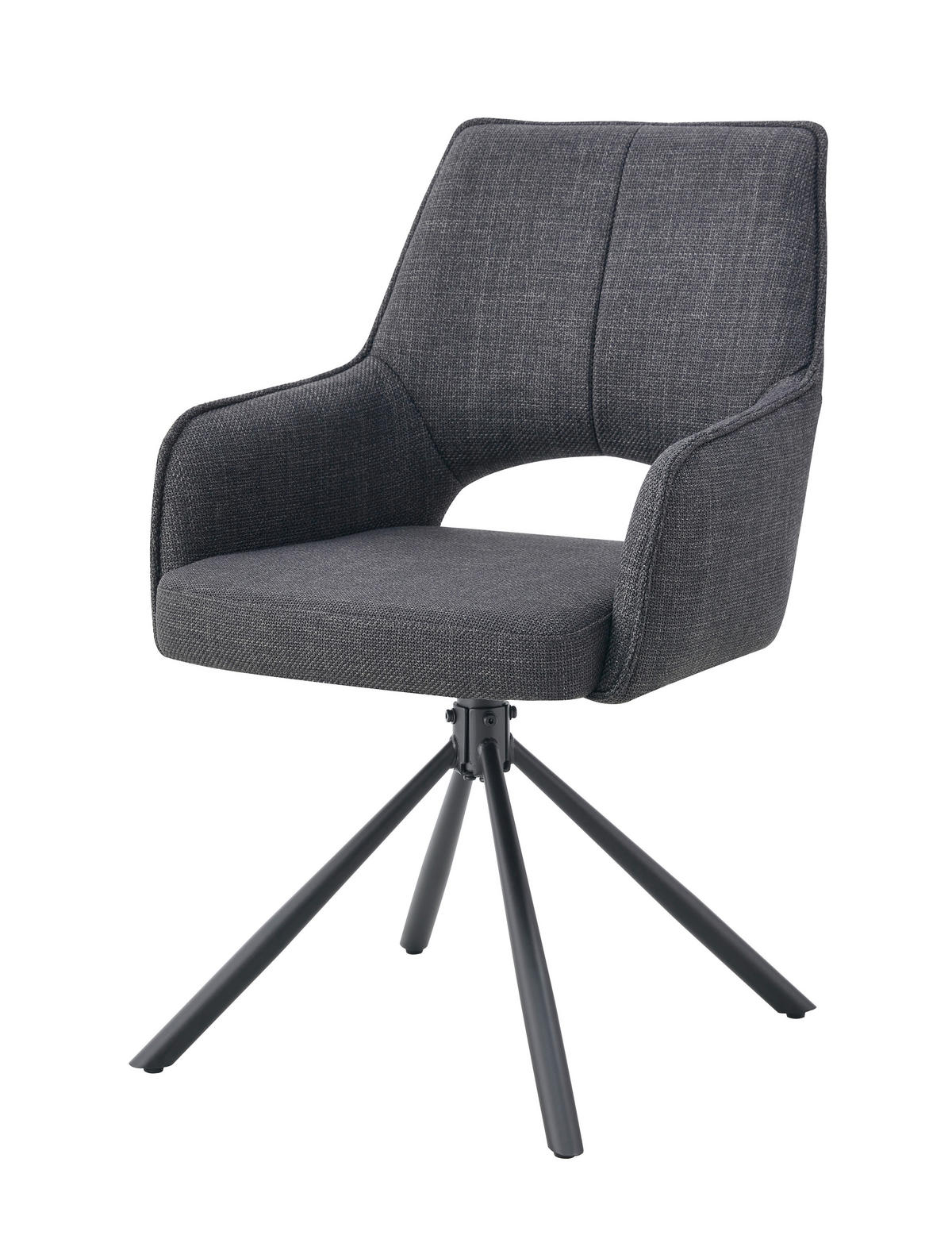 Drehstuhl JANA, 2er Set anthrazit schwarz B/H/T: ca. 57x91x64 cm JANA, 2er Set - schwarz/anthrazit (57,00/91,00/64,00cm) - xonox.home