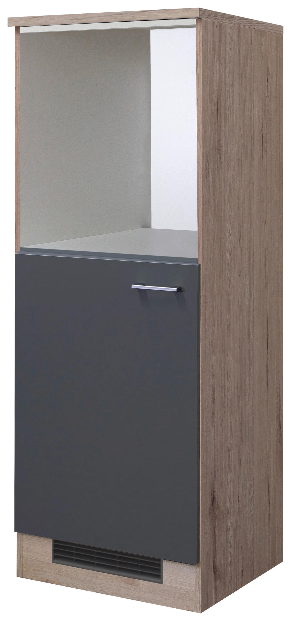 Kühlumbauschrank Morena grau matt B/H/T: ca. 60x168,5x60 cm Morena - Eiche/Basalt (60,00/168,50/60,00cm) - Flex-Well