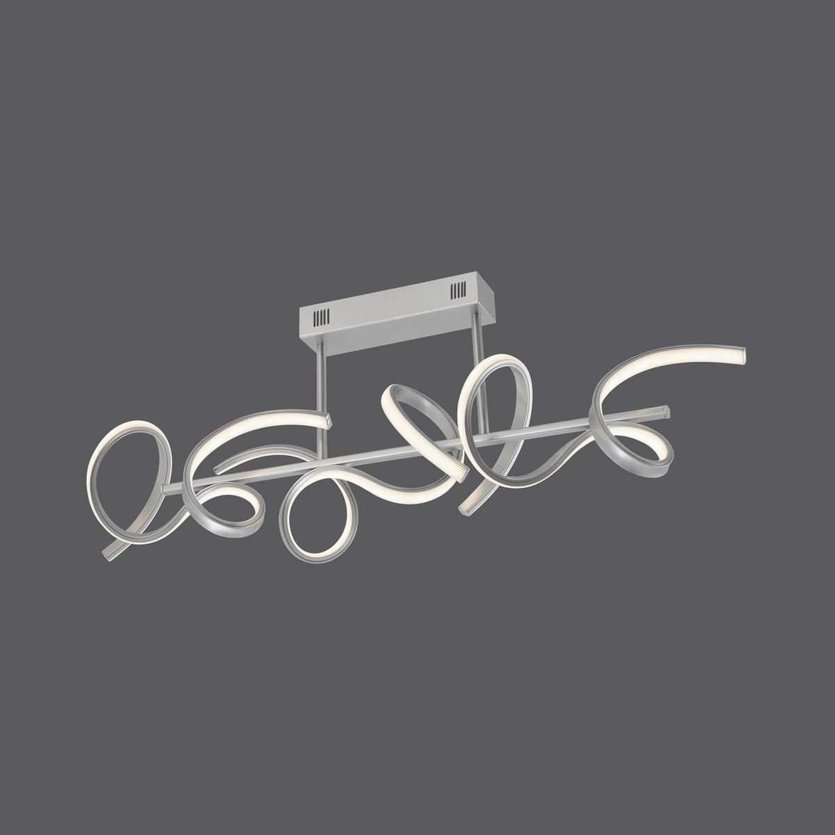 Just Light Deckenleuchte 19032-21 silber Alu B/H/L: ca. 21x30x82 cm LED-Deckenleuchte_Curls - silber (82,00/21,00/30,00cm) - Just Light