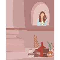 Komar Poster Thousand and Two Nights Frau B/L: ca. 40x50 cm Thousand and Two Nights - (40,00/50,00cm) - Komar