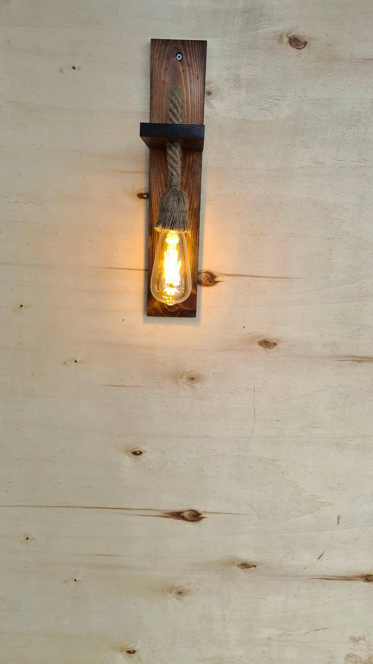 Opviq Wandleuchte nussbaum Kiefer B/H/T/L: ca. 45x17x9x45 cm E27 1 Brennstellen Ahsap Aplik 23 - nussbaum (45,00/45,00/17,00cm) - Opviq