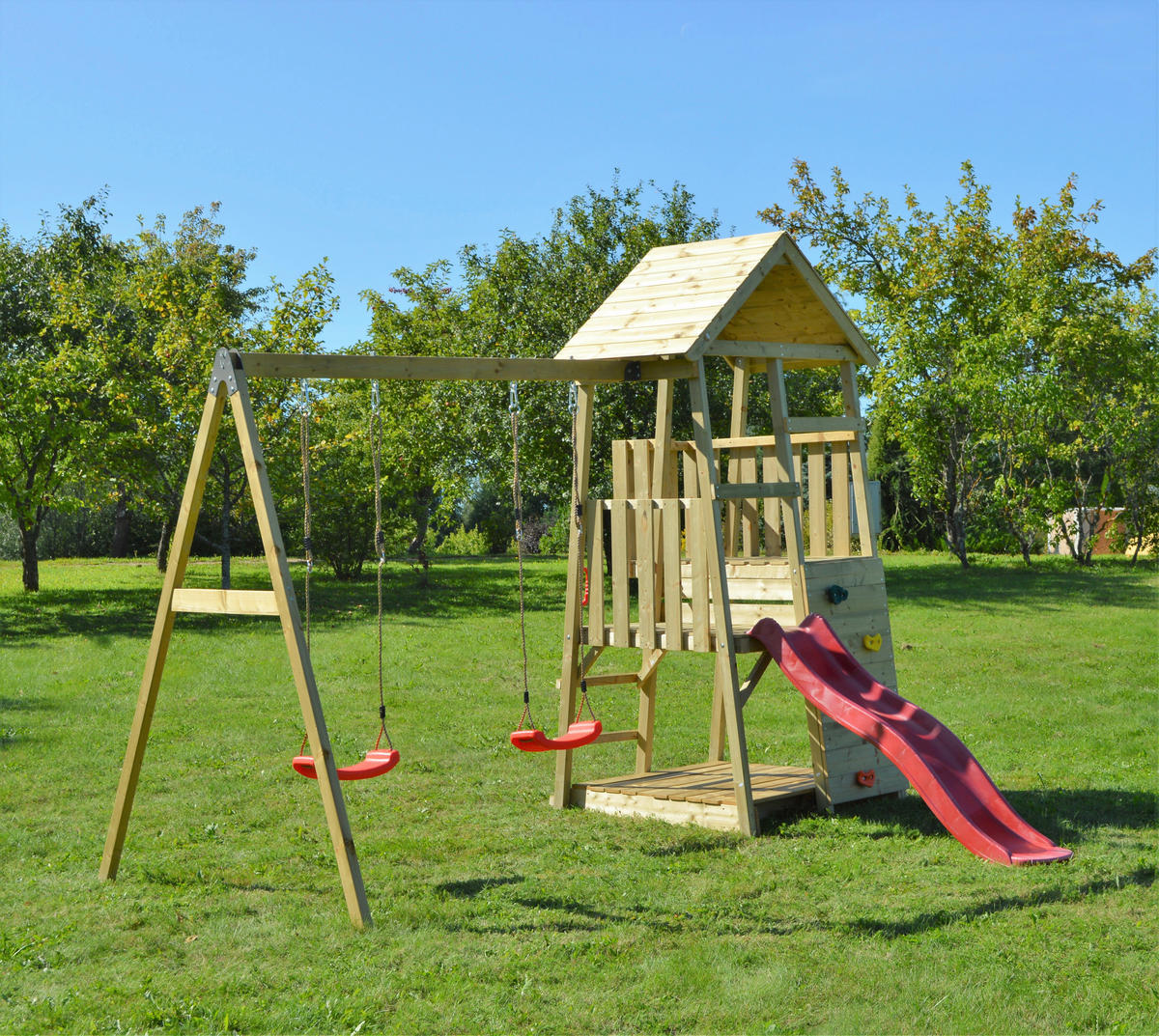 Wendi Toys Stelzenspielhaus Salamander natur B/H/L: ca. 340x270x290 cm Salamander - natur (290,00/340,00/270,00cm) - Wendi Toys