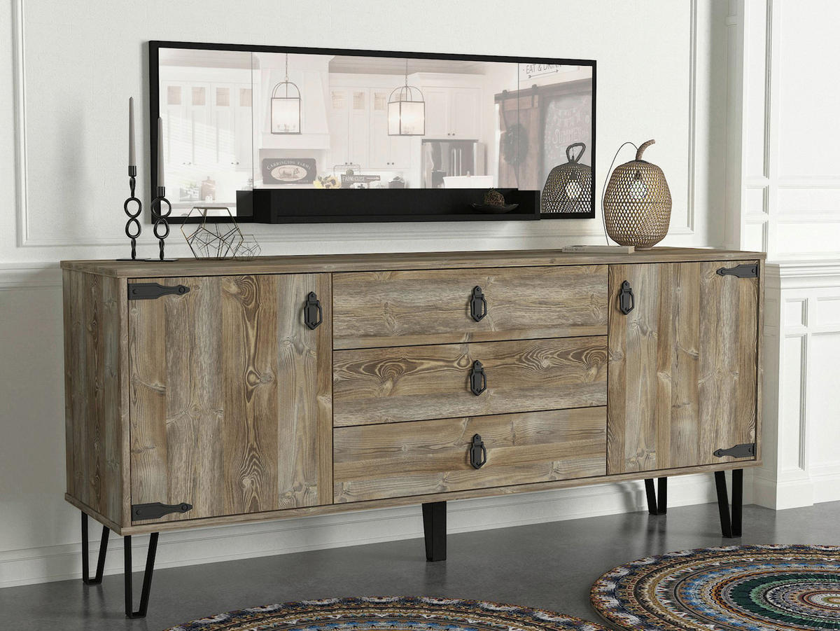 Sideboard Costa Eiche Nachbildung B/H/T: ca. 180x78x45 cm Costa - Eiche (180,00/78,00/45,00cm) - moebel17