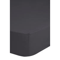 Baumwoll Spannbetttuch Spannbetttuch-Baumwolle 90x220cm - anthrazit (90,00/220,00cm) - Good Morning