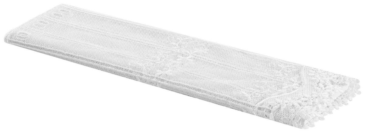 Scheibengardinen-Meterware Alaca weiß H: ca. 60 cm Alaca - weiß (60,00cm)