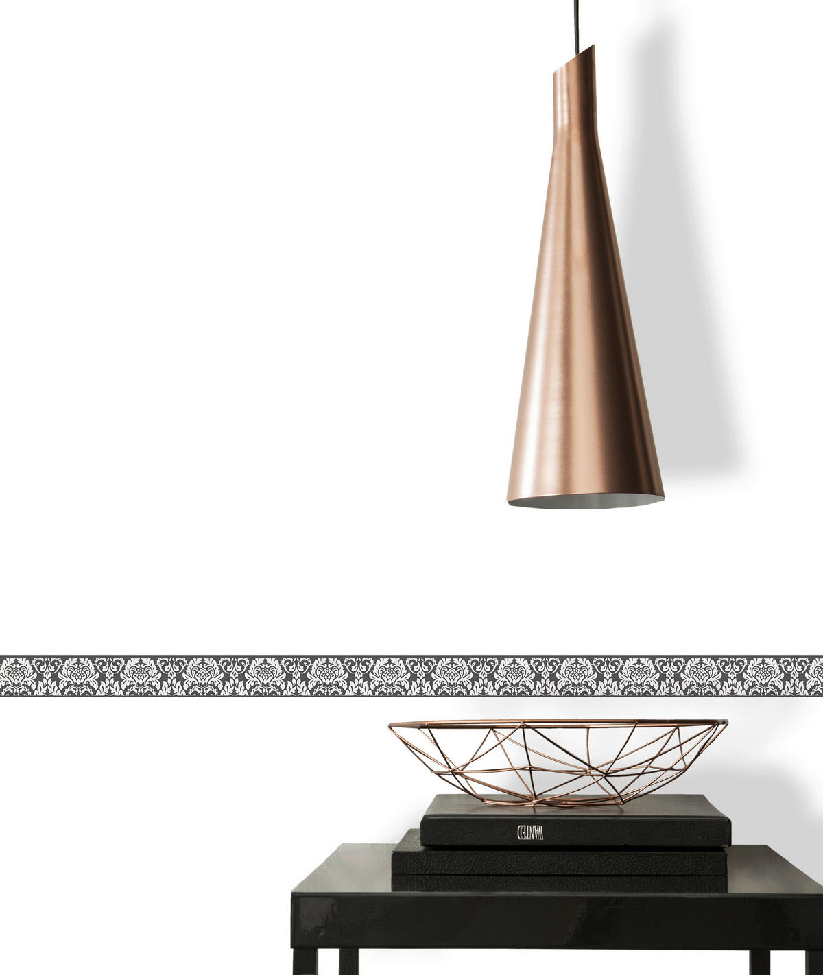 A.S.Creation Bordüre schwarz weiß B/H/D: ca. 5x500x7,5 cm Bordüre_selbstklebend - weiß/schwarz (7,50/500,00cm) - A.S.Creation