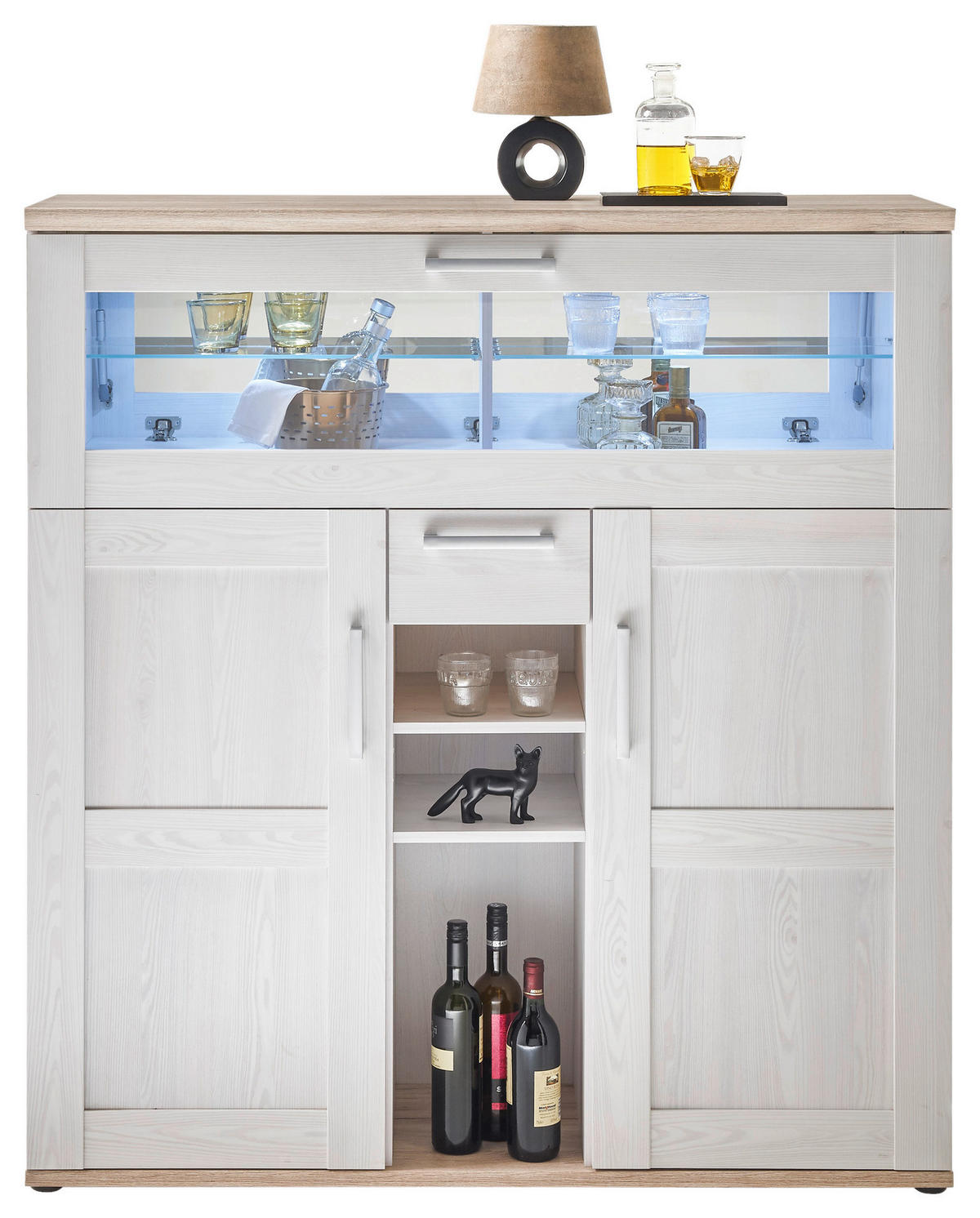 Barelement Romance Sibiu Lärche Nachbildung San-Remo Nachbildung B/H/T: ca. 128x136x42 cm Romance - (128,00/136,00/42,00cm)