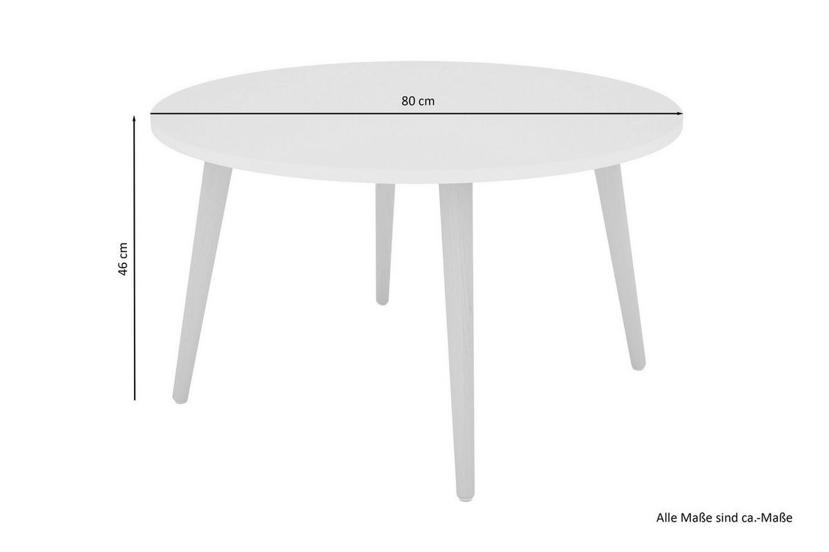 byLIVING Couchtisch LASSE weiß natur Holzwerkstoff Buche LASSE - weiß/natur - byLIVING