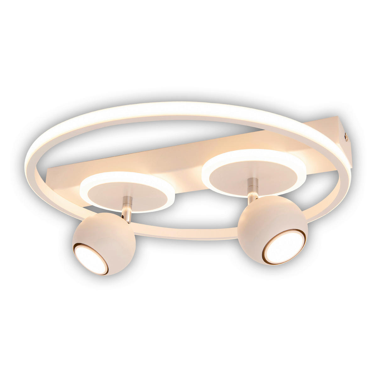 Näve Leuchten Deckenleuchte 1382823 weiß Metall Kunststoff B/H/T: ca. 40x15,5x40 cm GU10 2 Brennstellen Ronda - weiß (40,00/15,50/40,00cm) - Näve Leuchten