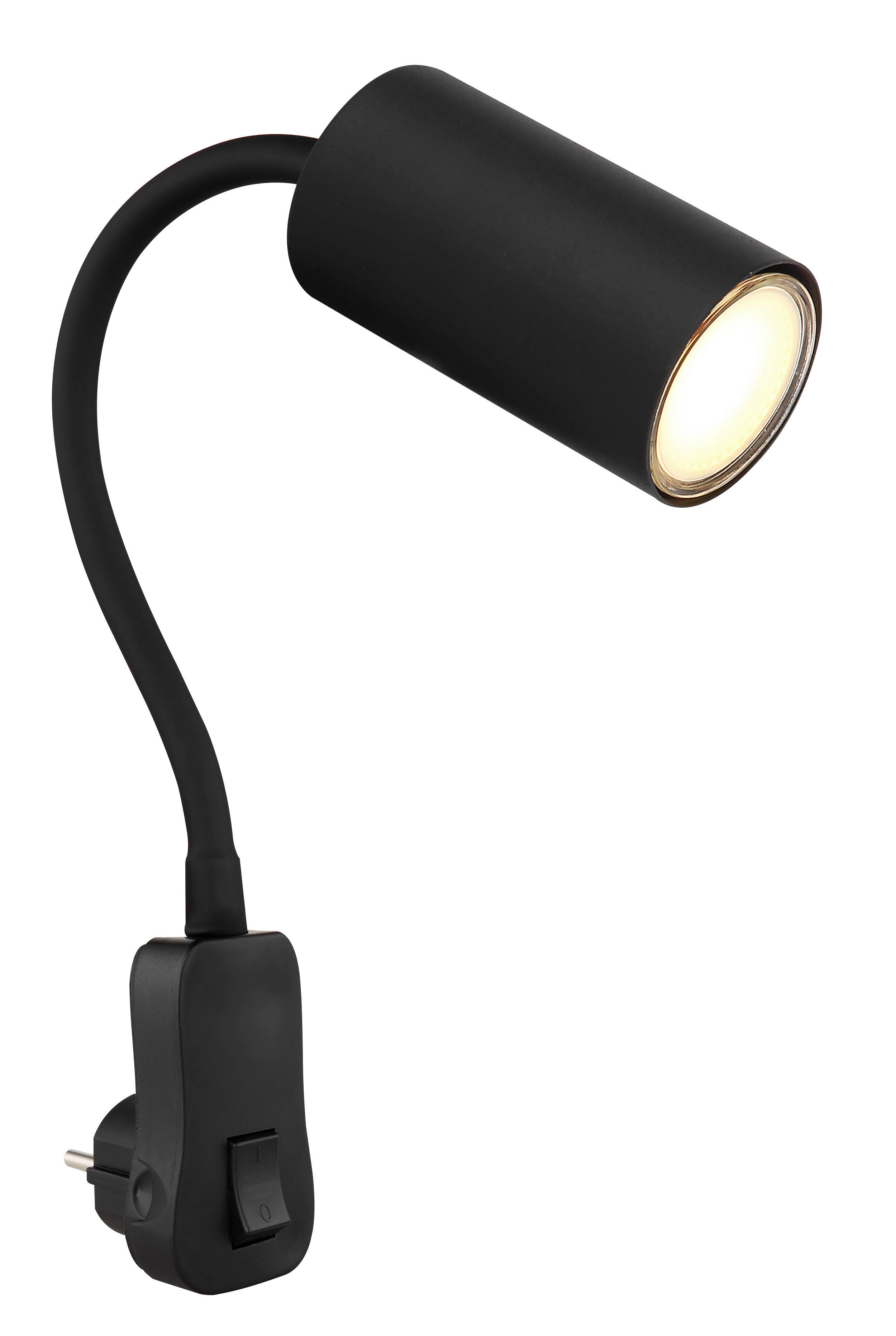 GLOBO Wandleuchte schwarz Kunststoff B/H: ca. 5,5x43 cm GU10 1 Brennstellen ROBBY - schwarz (5,50/43,00cm) - GLOBO