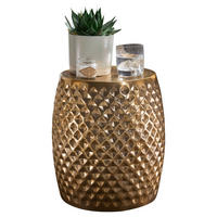 Beistelltisch gold Aluminium B/H/T: ca. 32x42x32 cm Beistelltisch - gold (32,00/42,00/32,00cm) - Wohnling