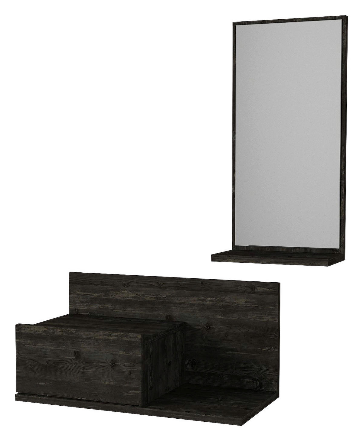 Konsolentisch Drax dunkelgrau Spanplatte B/H/T: ca. 60x29,5x30 cm Drax - dunkelgrau (60,00/29,50/30,00cm) - moebel17