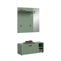 Garderobenset STATION grün B/H/T: ca. 106x192x37 cm STATION - grün (106,00/192,00/37,00cm) - xonox.home