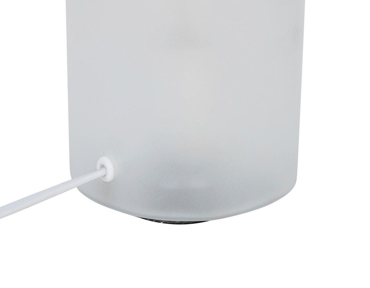 Nolo Tischleuchte Paige weiß Glas B/H/L: ca. 9,5x20x9,5 cm E27 1 Brennstellen Paige - weiß (9,50/9,50/20,00cm) - Nolo