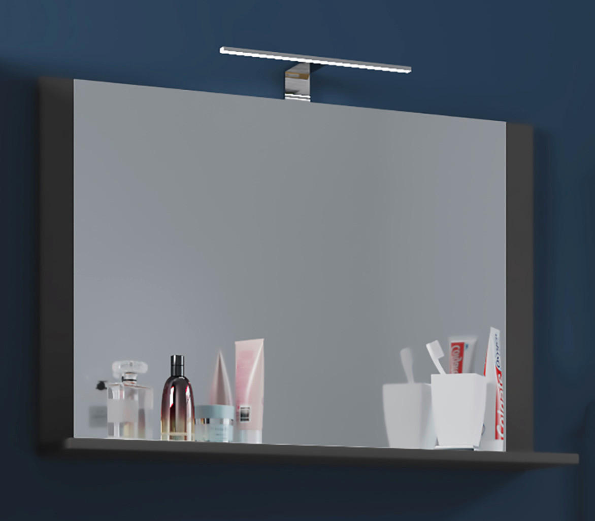 Wandspiegel Lendas anthrazit Holzwerkstoff B/H/T: ca. 80x65x17 cm Lendas - anthrazit (80,00/65,00/17,00cm) - VCM Möbel