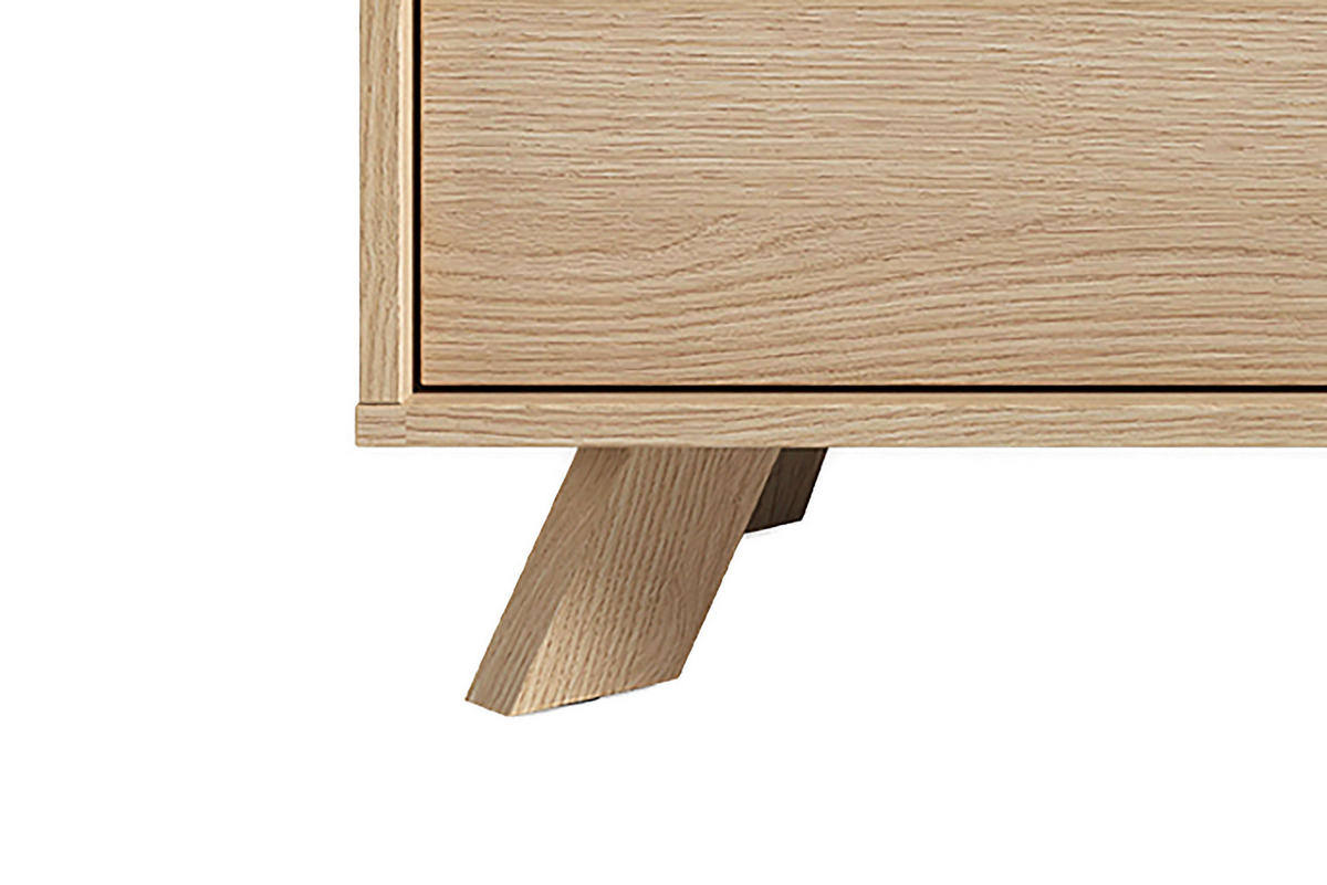 Highboard BASTIAN Eiche weiß B/H/T: ca. 120x131x36,5 cm BASTIAN - Eiche/weiß (120,00/131,00/36,50cm) - byLIVING