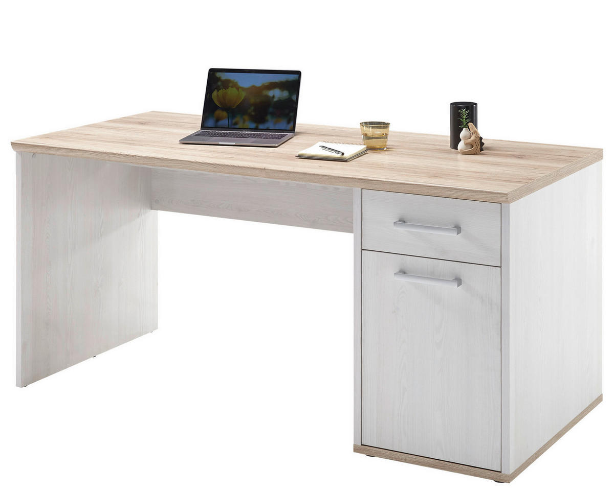 Schreibtisch Romance Sibiu Lärche Nachbildung San-Remo Nachbildung B/H/T: ca. 160x76x73 cm Romance - (160,00/76,00/73,00cm)