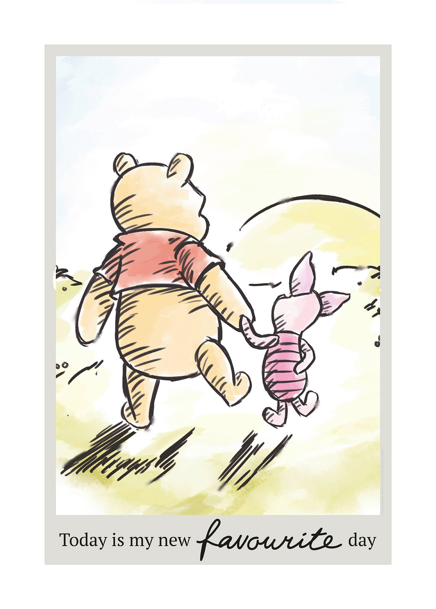 Komar Poster Winnie Pooh Today Disney B/L: ca. 50x70 cm Winnie Pooh Today - (50,00/70,00cm) - Komar