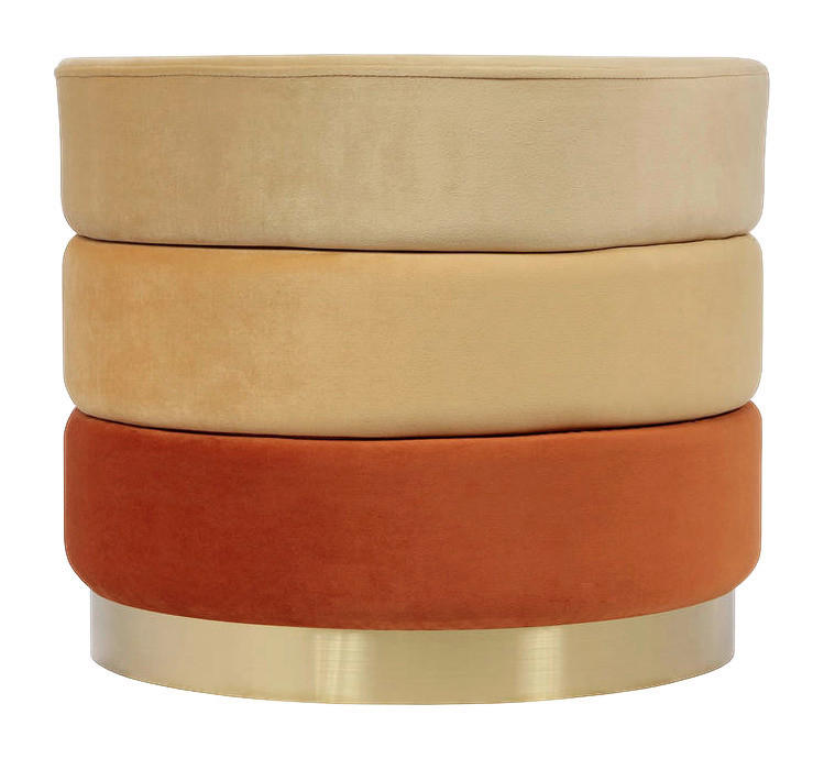 360 Living Hocker Elyse 101 orange H/D: ca. 42x50 cm Elyse 101 - orange (50,00/42,00cm) - 360 Living