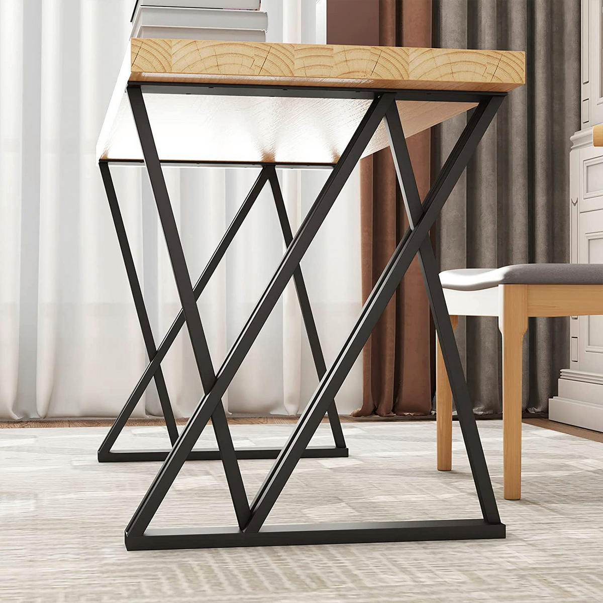 Tischgestell OS  MA67 schwarz matt pulverbeschichtet B/H: ca. 55x72 cm OS  MA67 - schwarz (55,00/72,00cm) - moebel17