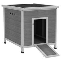 PawHut Entenhaus hellgrau Holz B/H/L: ca. 82x76x63 cm Entenhaus - hellgrau (63,00/82,00/76,00cm) - PawHut