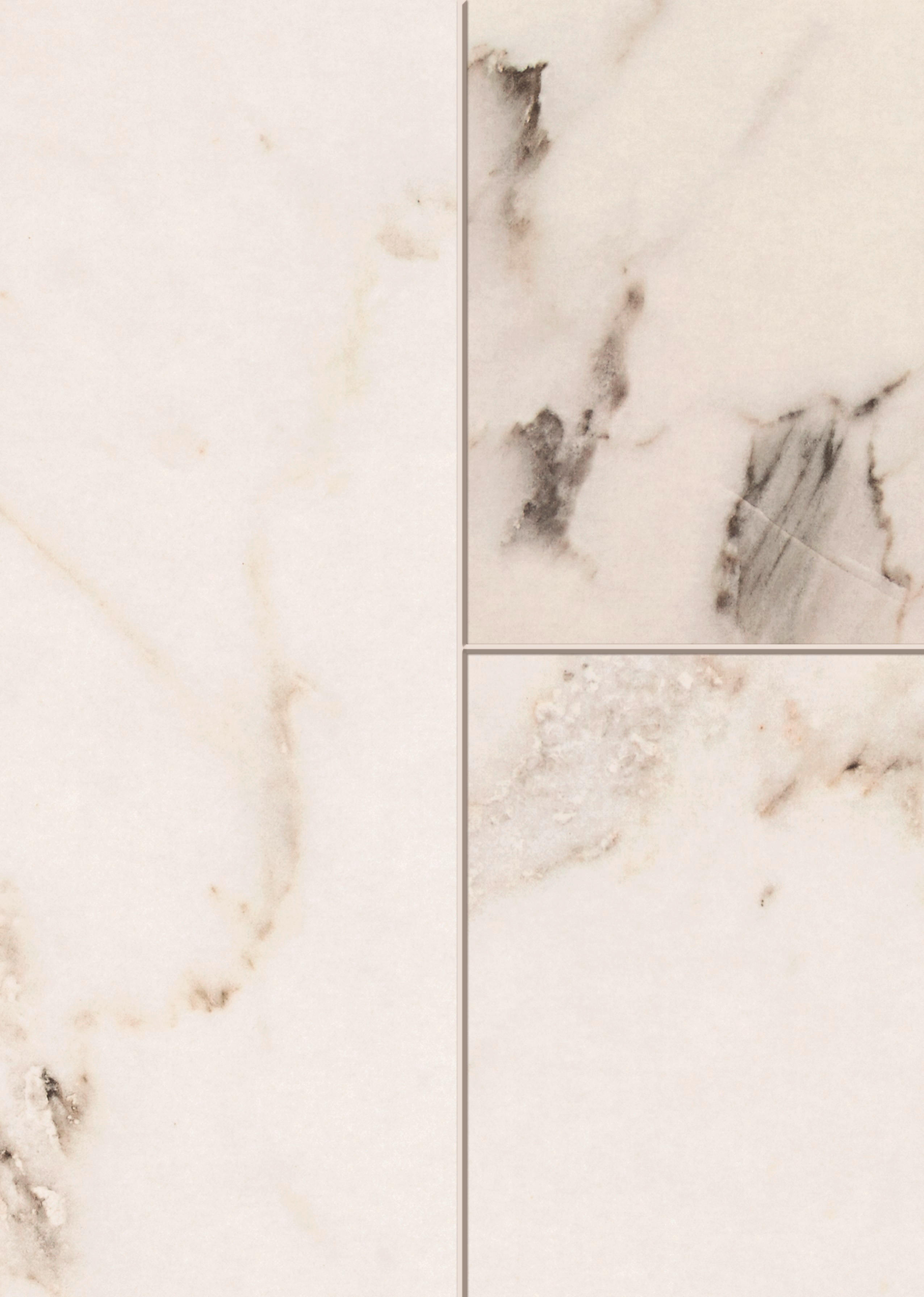 Laminatboden Marmor weiß ca. 2,367 m² im Paket  B/L: ca. 28x60,4 cm pro Paket Marmor weiß ca. 2,367 m² im Paket - weiß (28,00/60,40cm)