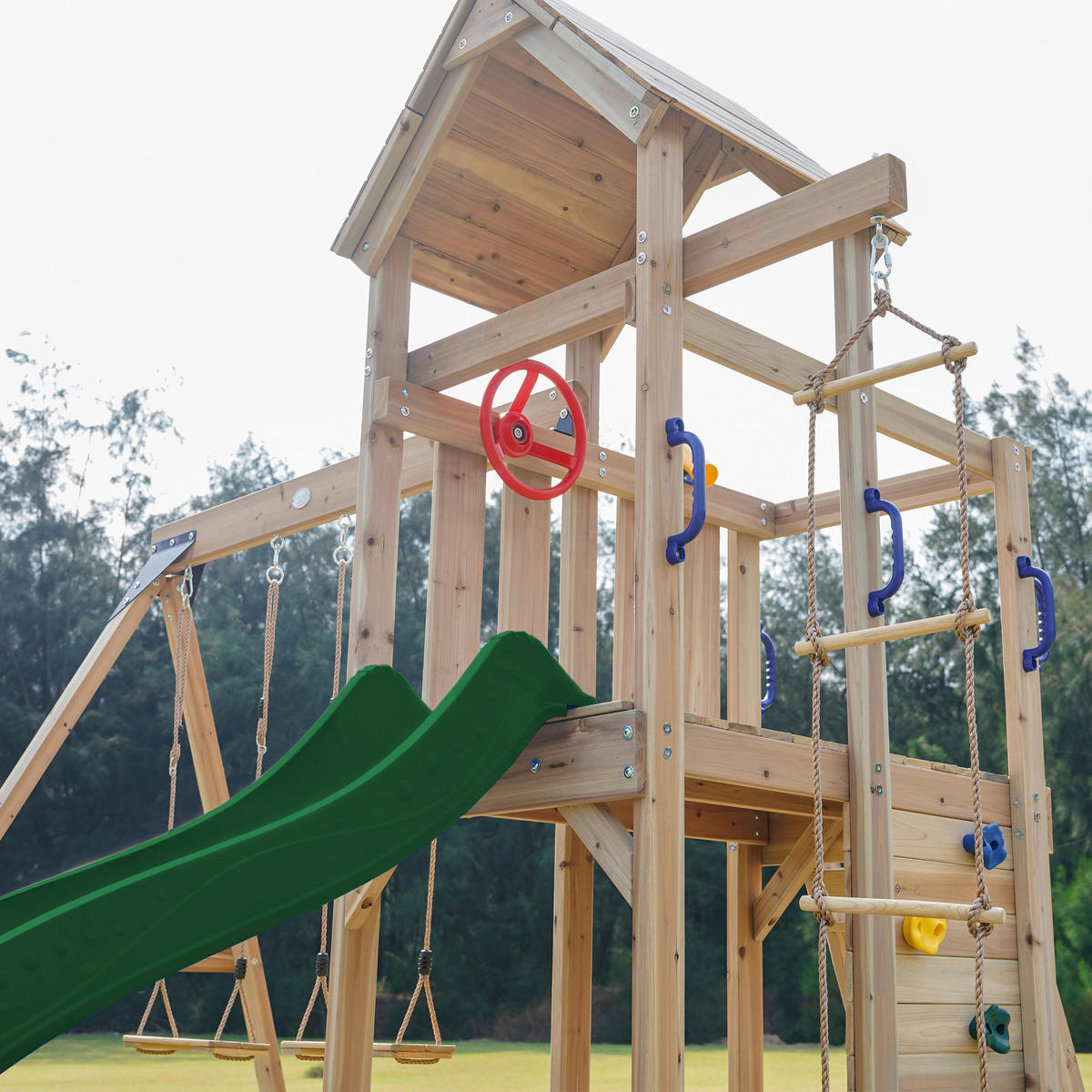 AXI Spielturm Moos grün B/H/L: ca. 342x267x375 cm Moos - braun/grün (375,00/342,00/267,00cm) - AXI