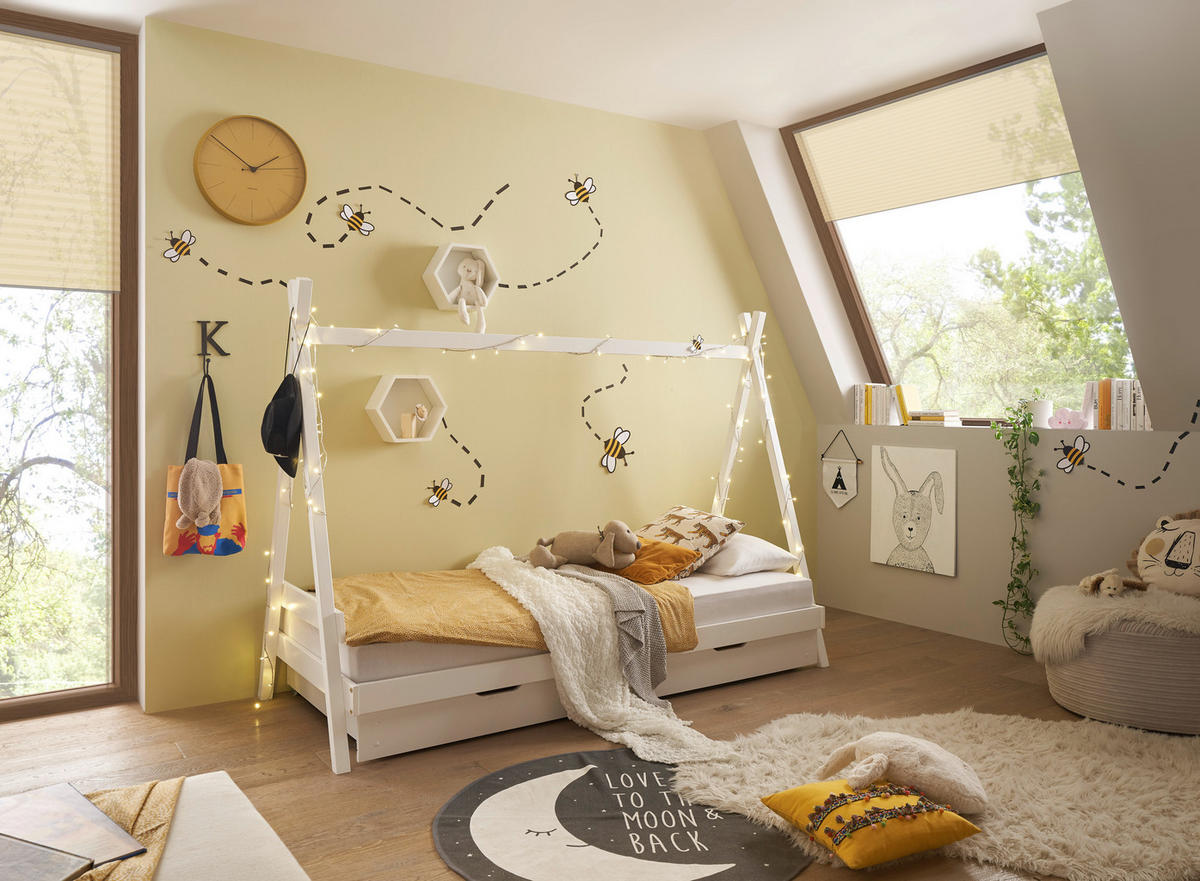 Bett Sora weiß Liegefläche B/L: ca. 90x200 cm Sora - weiß (95,00/154,00/213,00cm)