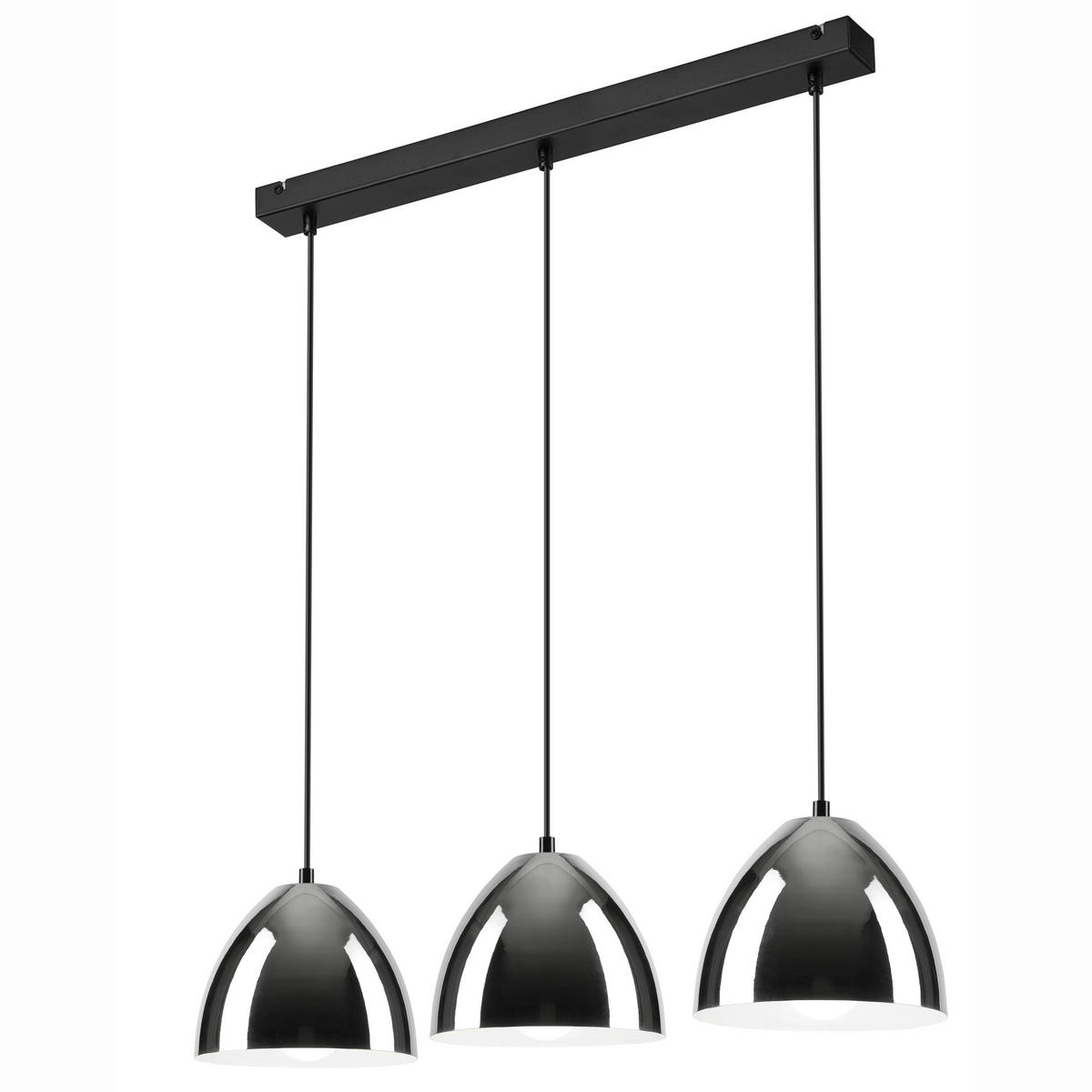 Lamkur Pendelleuchte MIA 40462 Chrom Metall Stahl H/L: ca. 83x70 cm E27 3 Brennstellen Mia - Chrom (70,00cm) - Lamkur