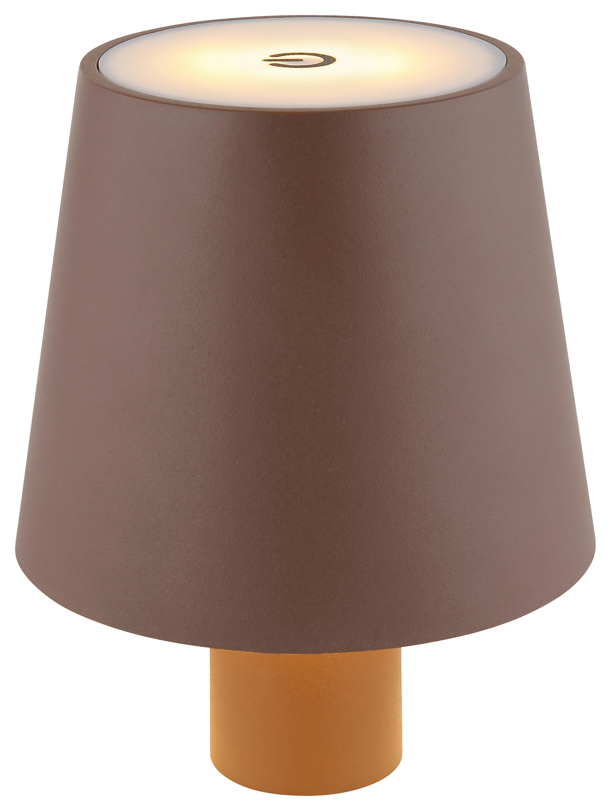 GLOBO LED-Tischleuchte Opal braun Kunststoff Kunststoff Metall H/D: ca. 13x10,6 cm VANNIE - braun/Opal (10,60/13,00cm) - GLOBO