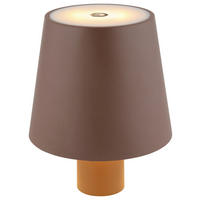 GLOBO LED-Tischleuchte Opal braun Kunststoff Kunststoff Metall H/D: ca. 13x10,6 cm VANNIE - braun/Opal (10,60/13,00cm) - GLOBO