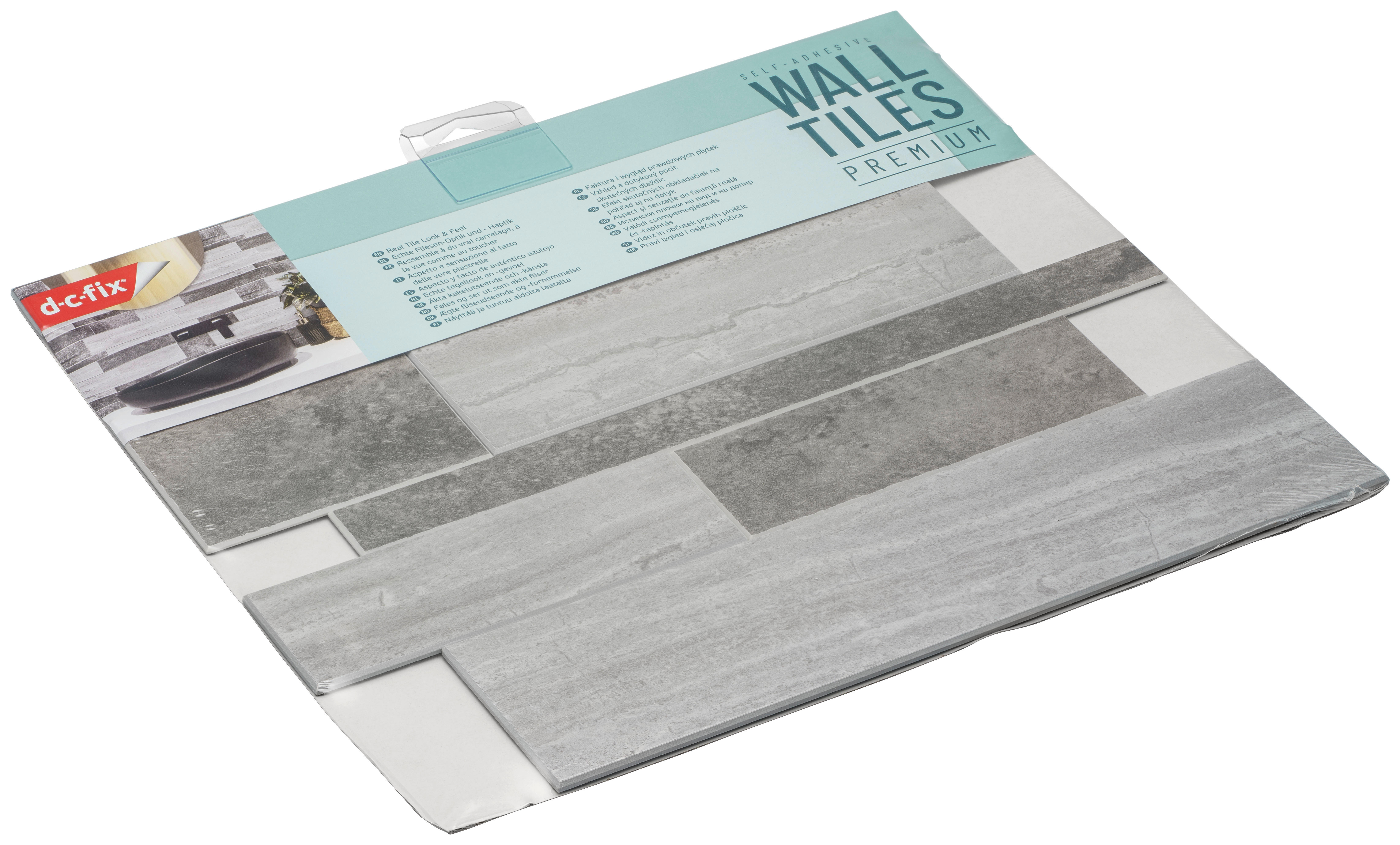 Wandfliesen grau B/L: ca. 30,5x30,5 cm Wandfliese_d-c-fix_selbstklebend - grau (30,50/30,50cm)