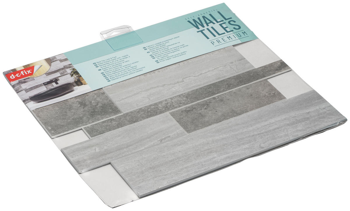 Wandfliesen grau B/L: ca. 30,5x30,5 cm Wandfliese_d-c-fix_selbstklebend - grau (30,50/30,50cm)